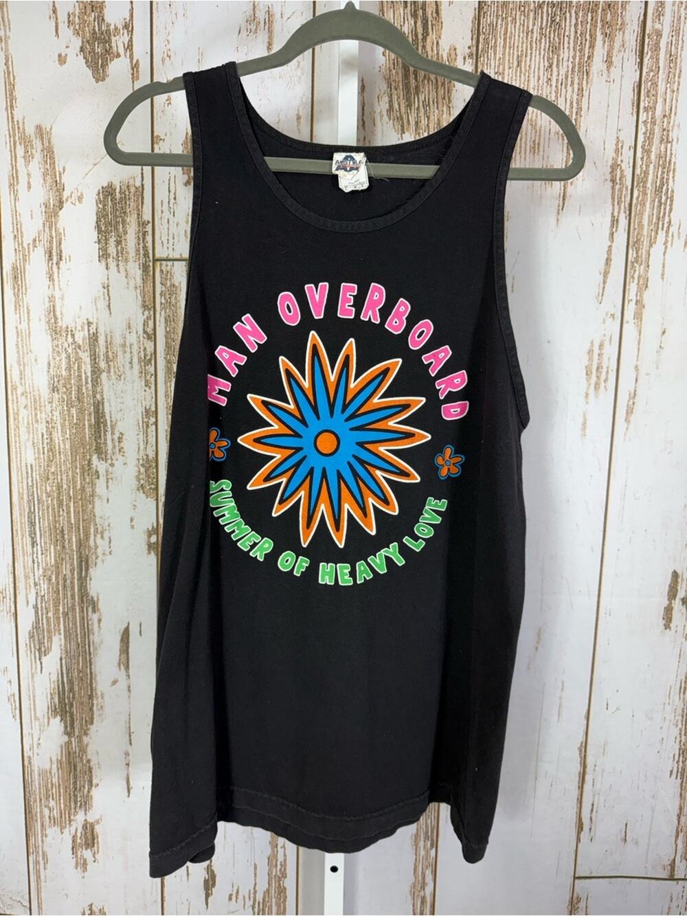 Alstyle, Man Overboard Bright Fun Tank Top. Size Large. Excellent condition!